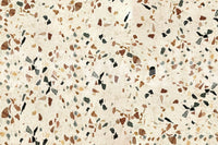 Creamy Terrazzo background mural, durable surface design.