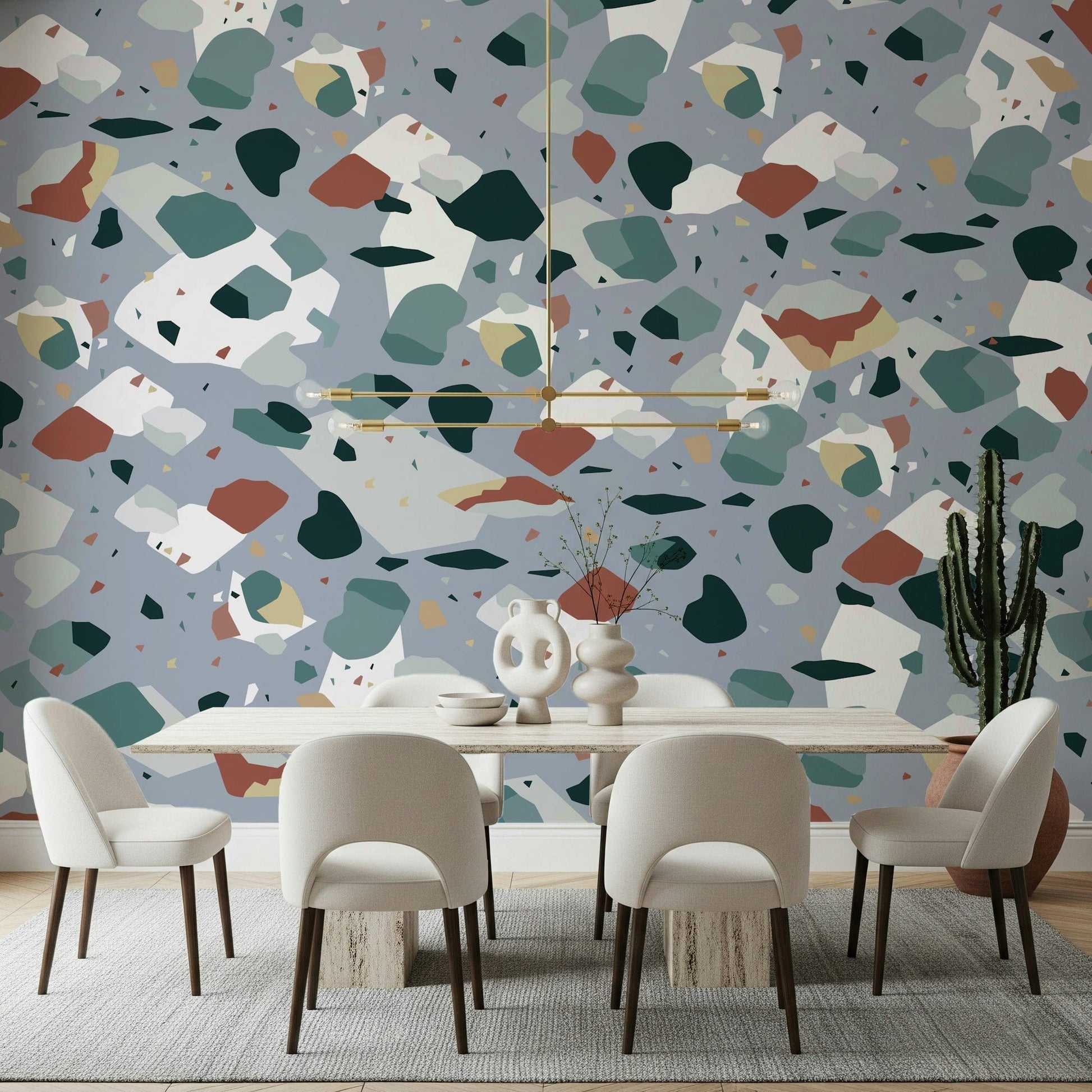 A classic terrazzo design wallpaper for walls.
