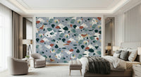 A serene abstract stone wall mural for your decor.