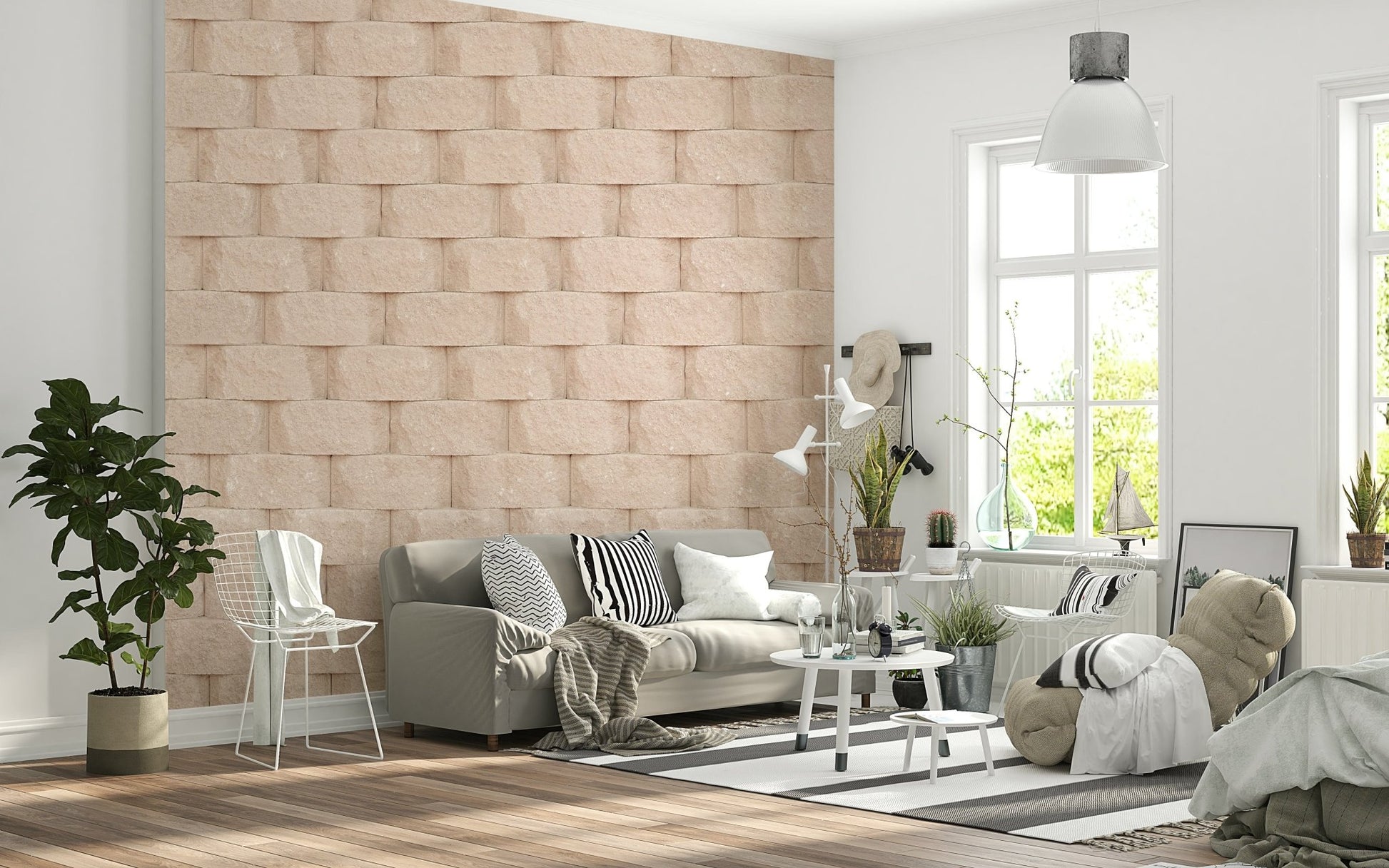 Imperfect White Wall wallpaper mural with subtle cracks and rough textures for vintage and industrial-inspired spaces.