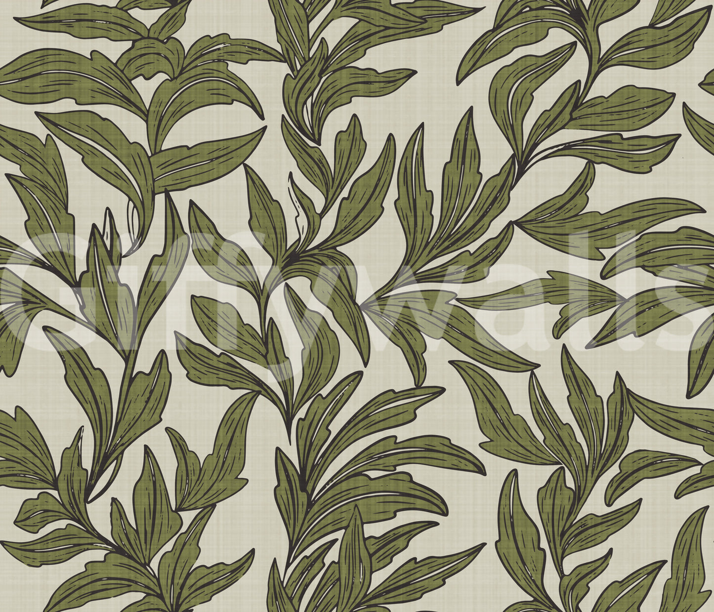 Textured Botanical Escape Wallpaper⁠