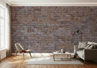 Realistic brick texture mural with three-dimensional effect for accent walls in living rooms or offices.