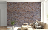 Textured Brick Wall Mural featuring realistic red and brown brick patterns for industrial-style interiors.