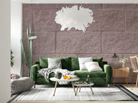 Rustic wall covering with detailed brick patterns and mortar lines