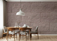 Realistic wall mural featuring textured red brick surfaces