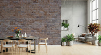 Urban-inspired textured brick wall mural creating a bold, architectural statement in any room.