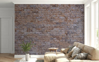 Textured Brick Wall Mural featuring realistic red and brown brick patterns for industrial-style interiors.