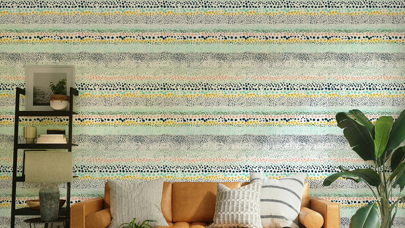 Minimalist geometric wallpaper with textured dots

