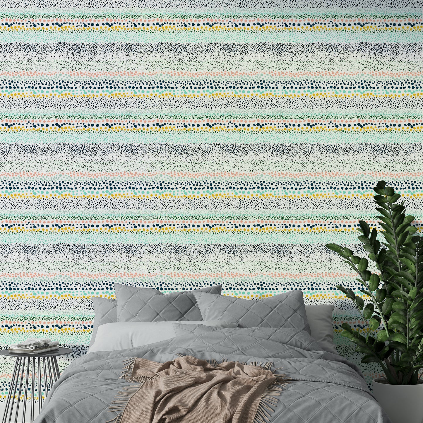 Modern wallpaper with repeating small dot pattern

