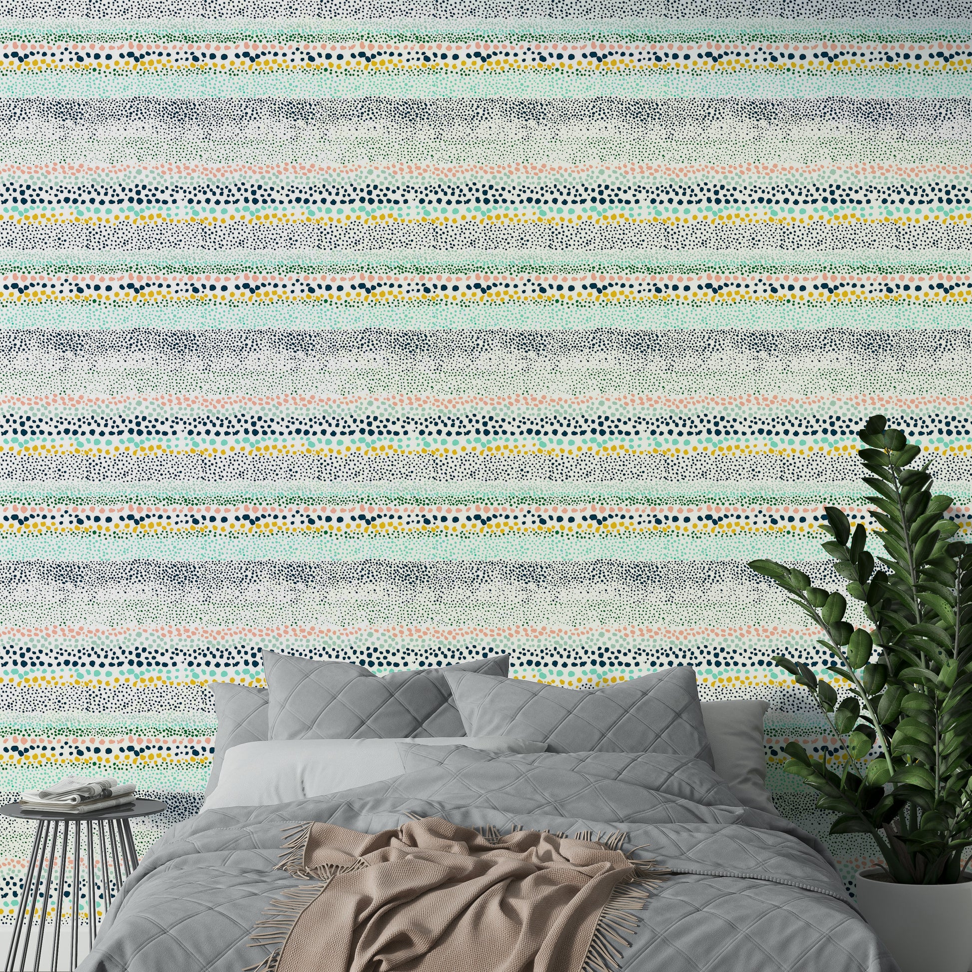 Modern wallpaper with repeating small dot pattern

