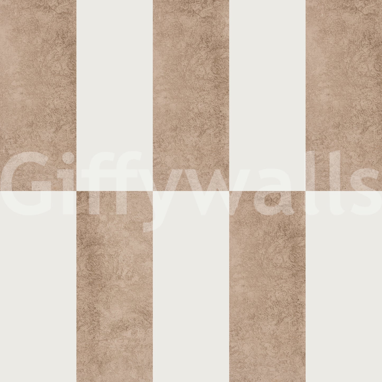 Textured Taupe & White wallpaper mural close-up showing the beige and cream checkerboard texture detail