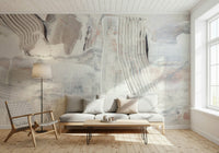 Textured Tones Wall Mural — artistic blend of neutral tones and tactile surface effects.