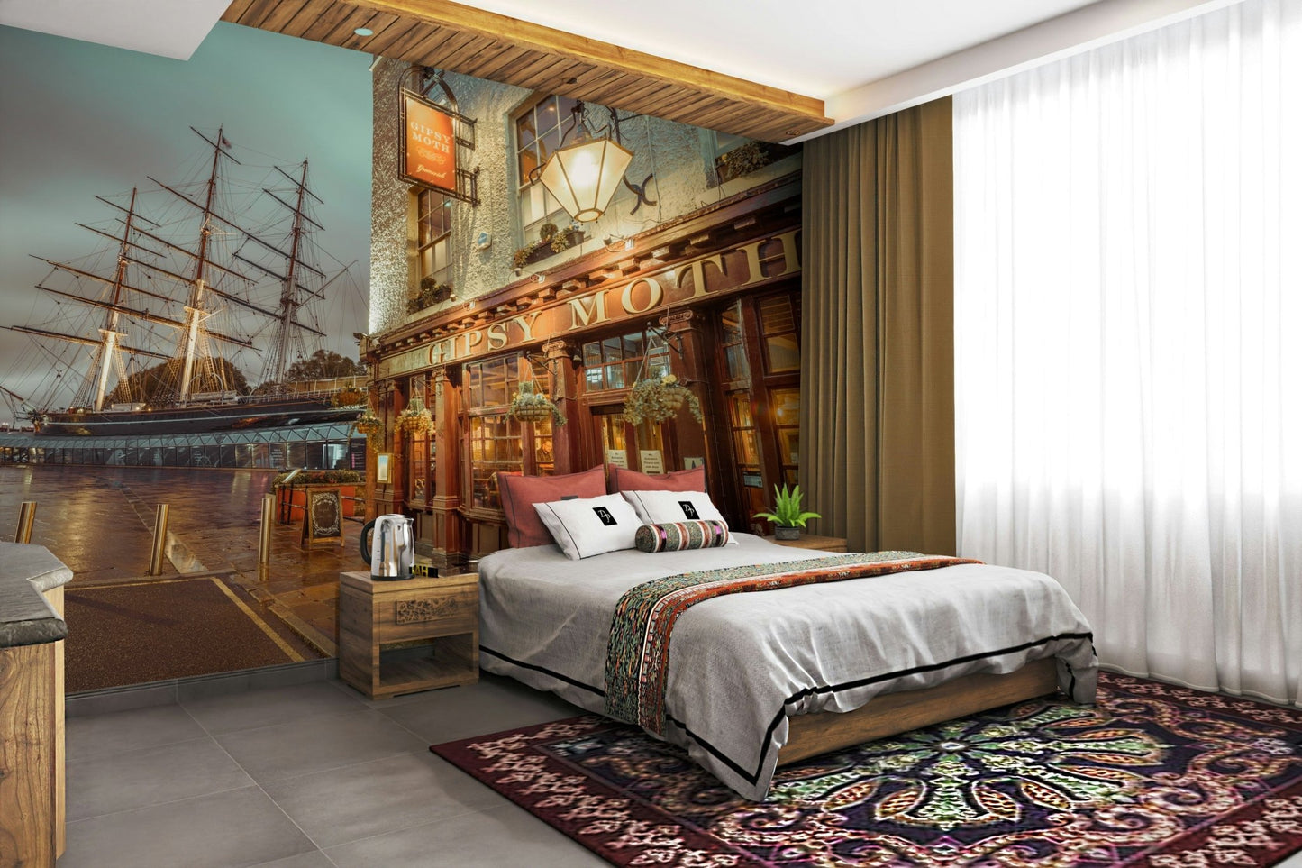 Historic Thames mural

