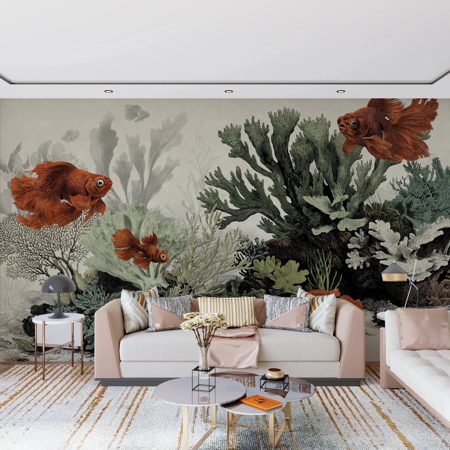 The Aquarium - Antique Paper Wall Mural