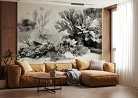 The Aquarium - Black & Cream Wall Mural