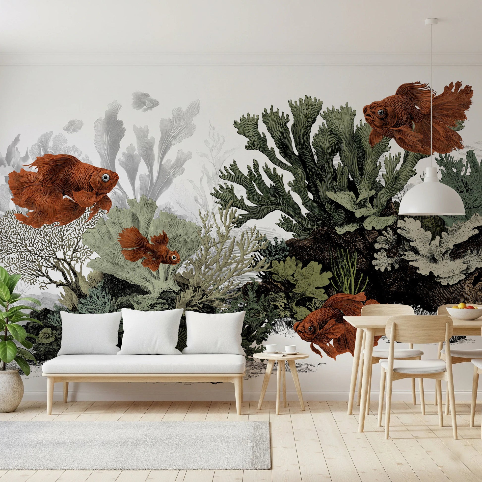 The Aquarium - Clean White Wall Mural