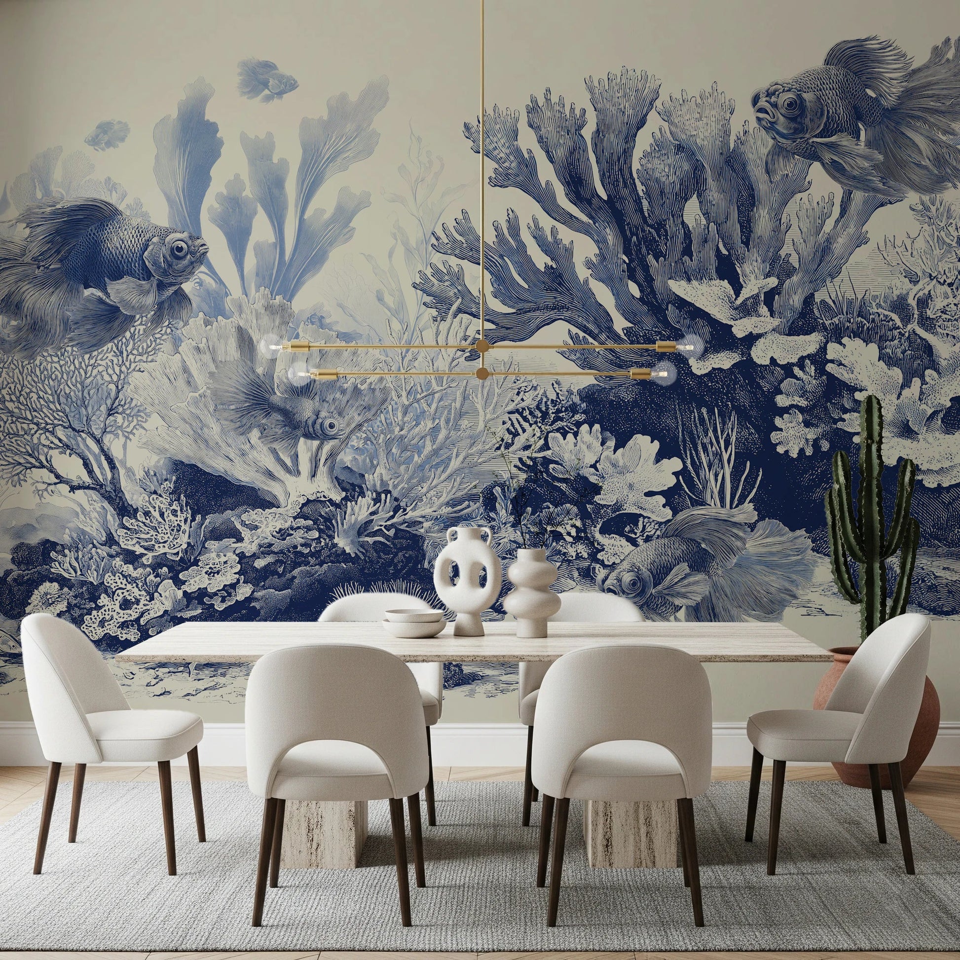 The Aquarium - Delft Blue Wall Mural