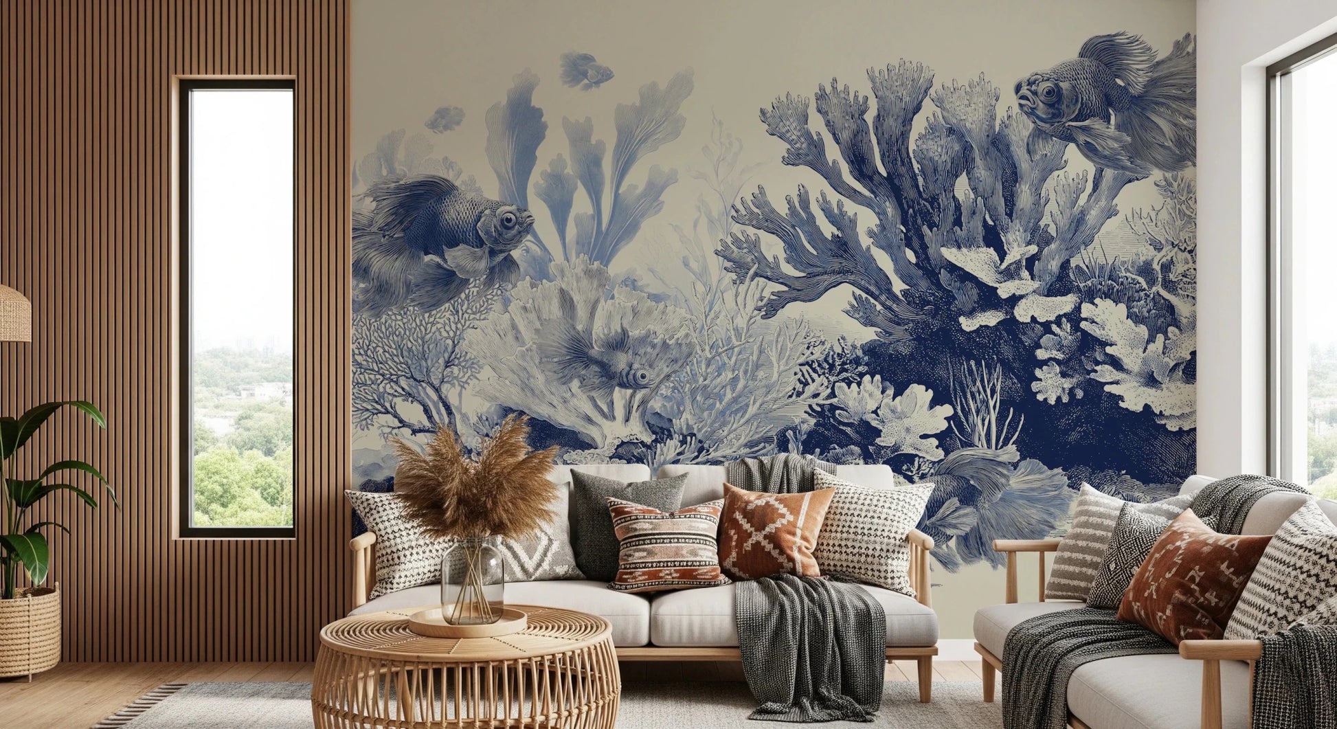 The Aquarium - Delft Blue Wall Mural