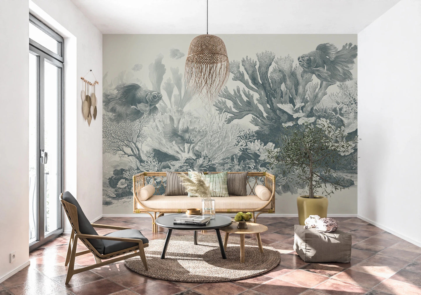 The Aquarium - Teal Wall Mural