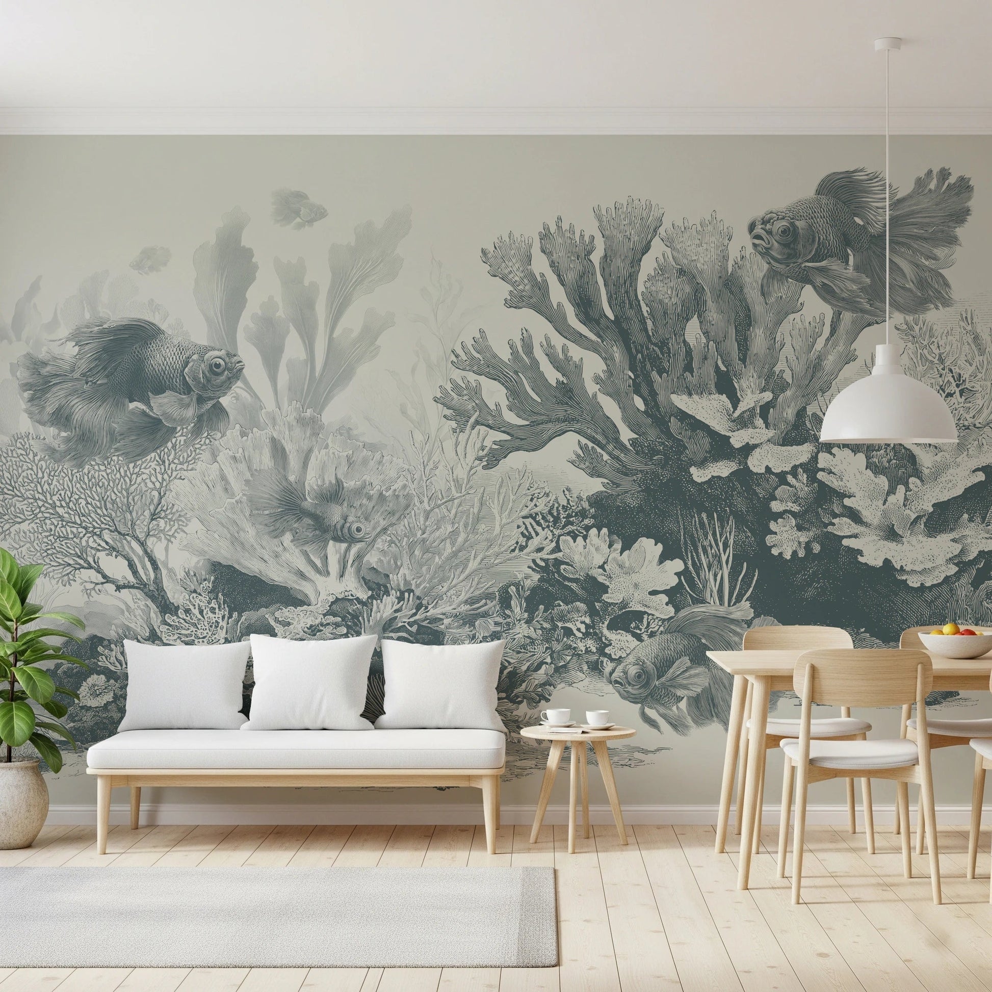 The Aquarium - Teal Wall Mural