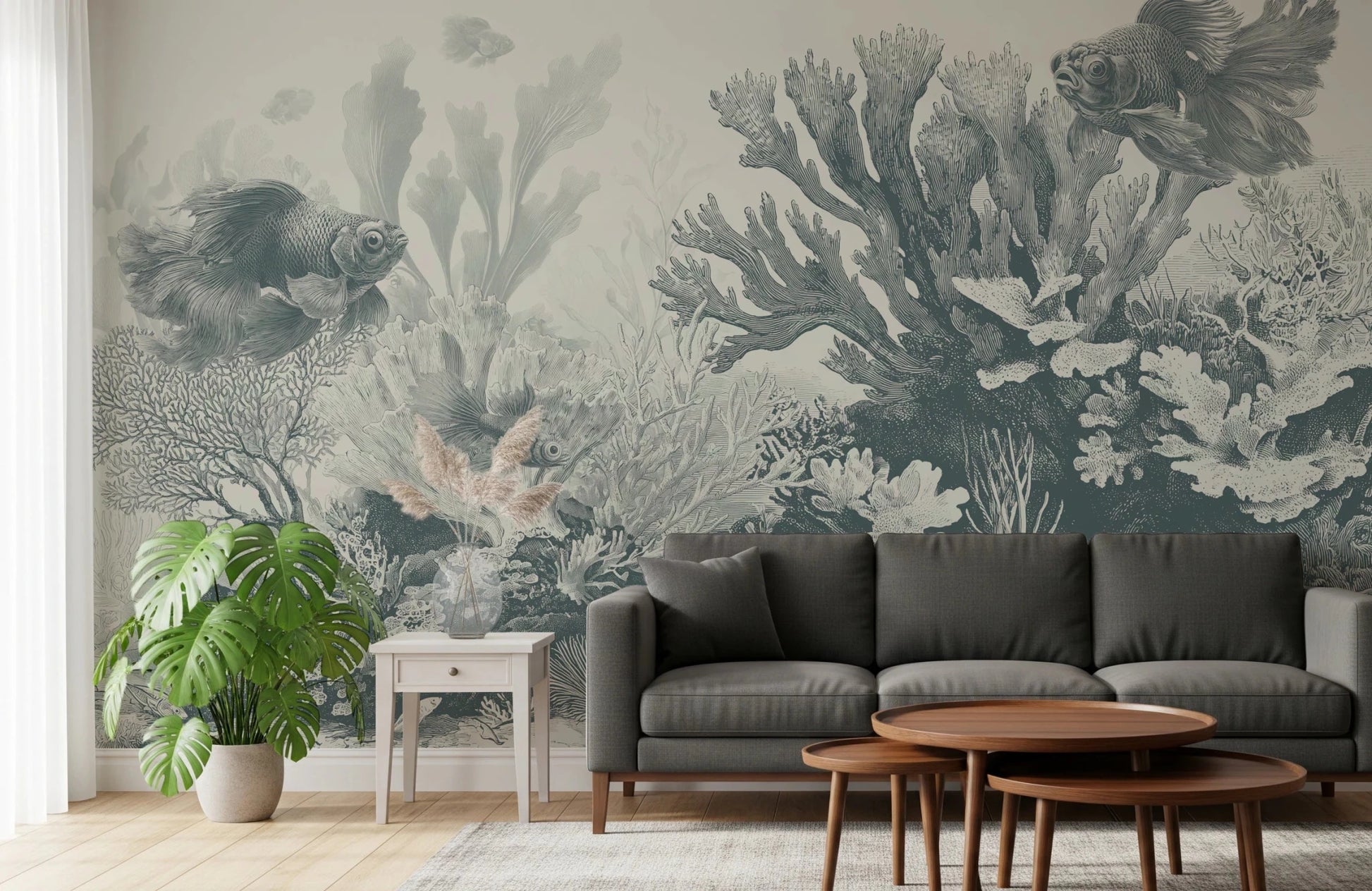 The Aquarium - Teal Wall Mural