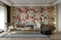 Botanical succulent wallpaper for walls

