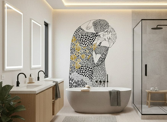 The Kiss Wall Mural