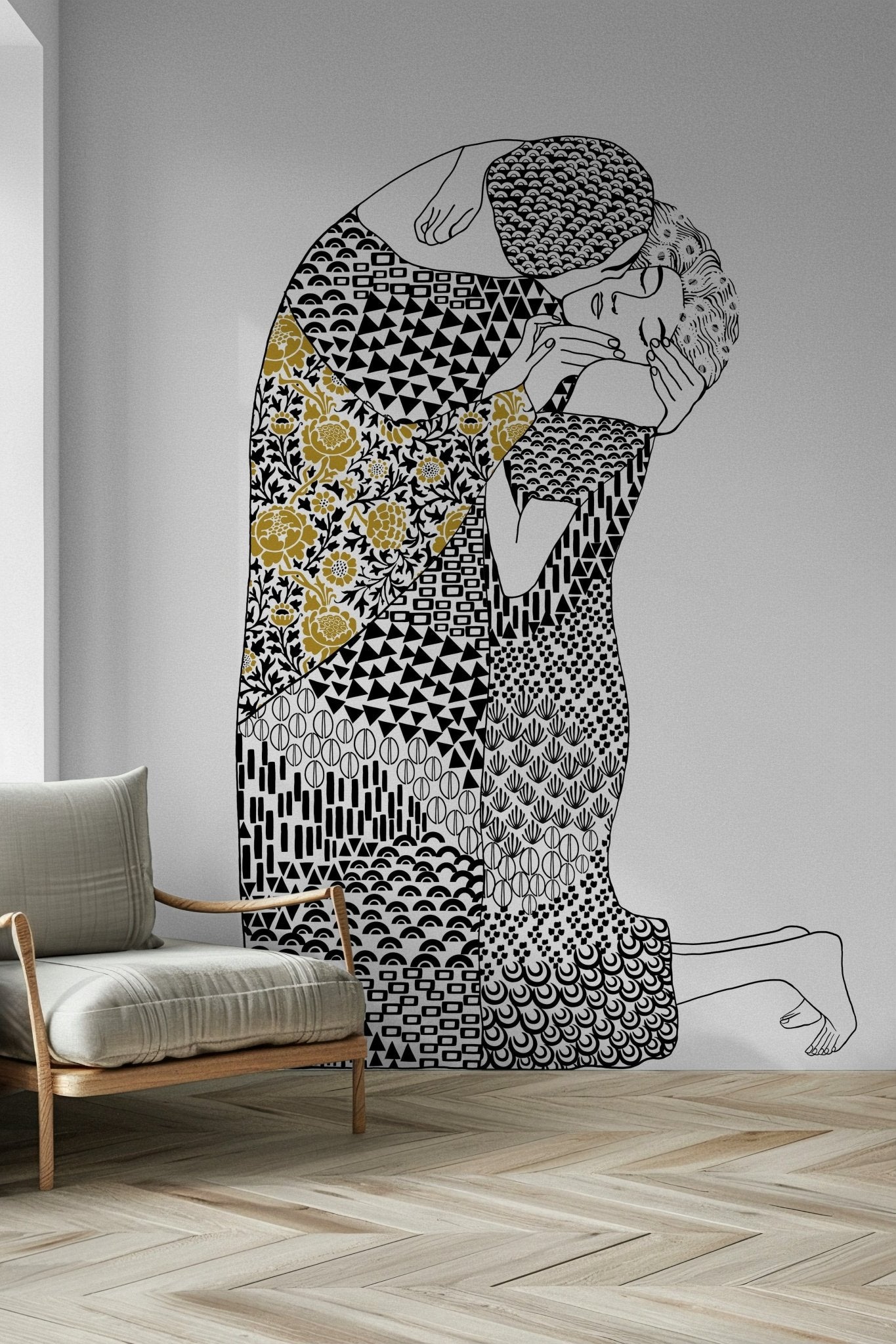 The Kiss Wall Mural