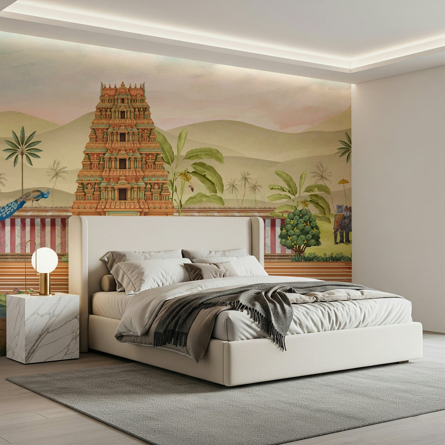 The Royal Pastoral mural artwork with classic rural scenery