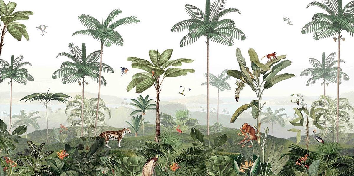 Thrilling Tropics Wall Mural Wallpaper in your room