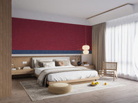 Tied thread fabric-inspired wallpaper for a cozy ambiance.
