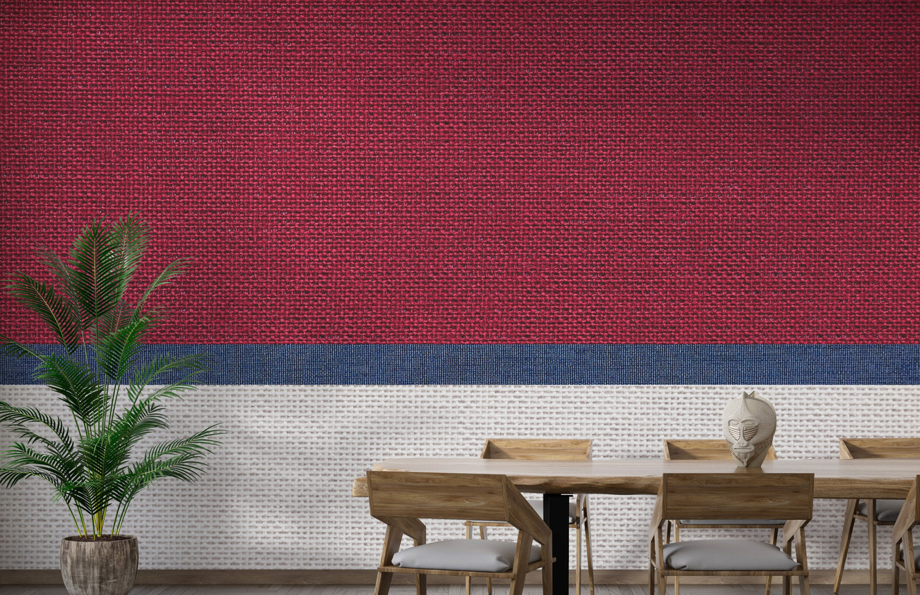 Elegant tied thread pattern mural for stylish interiors.
