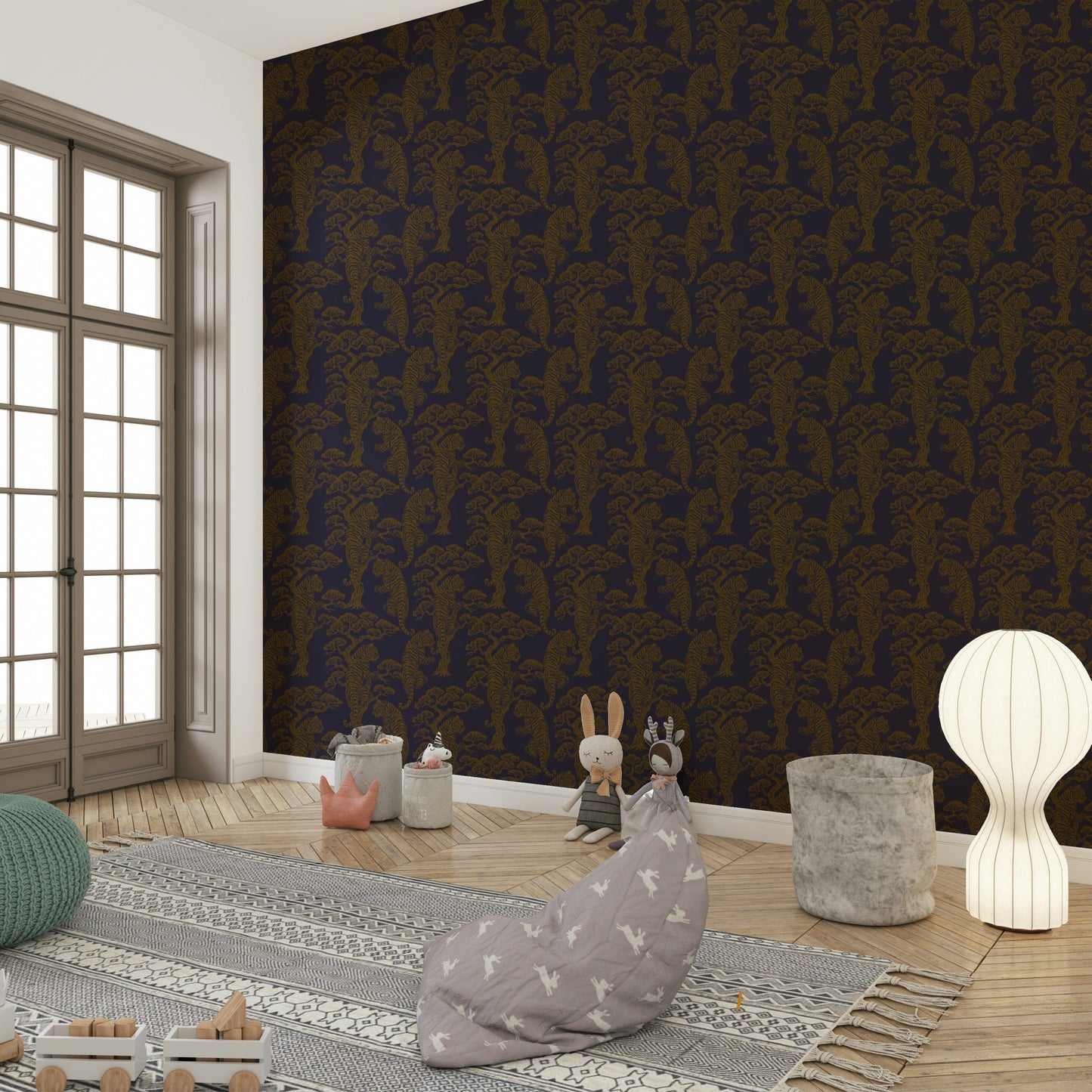 Tiger Dynasty royal wallpaper for walls.