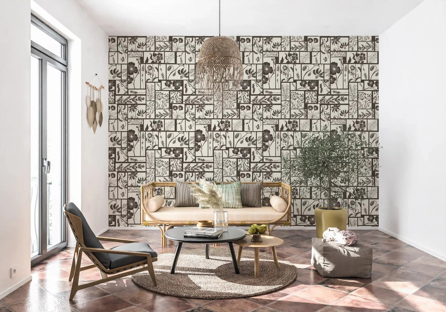 Timeless Flora Tile Wallpaper⁠
