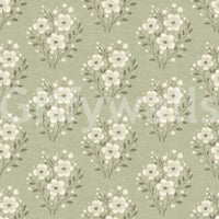 Delicate flower bouquets on green background

