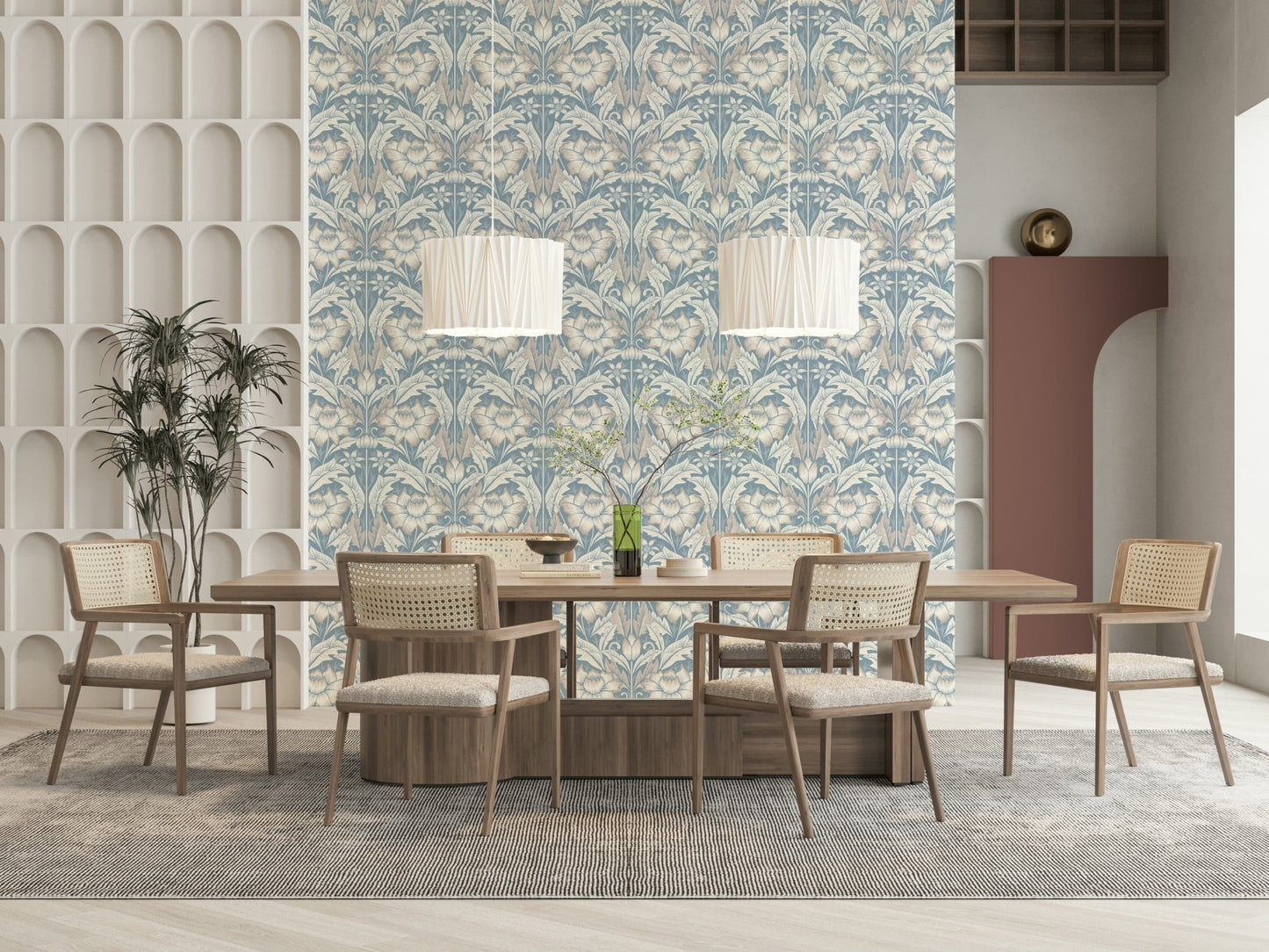 Timeless Garden – Mist Blue Wallpaper⁠