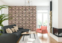 Timeless Garden – Rustic Red Wallpaper⁠