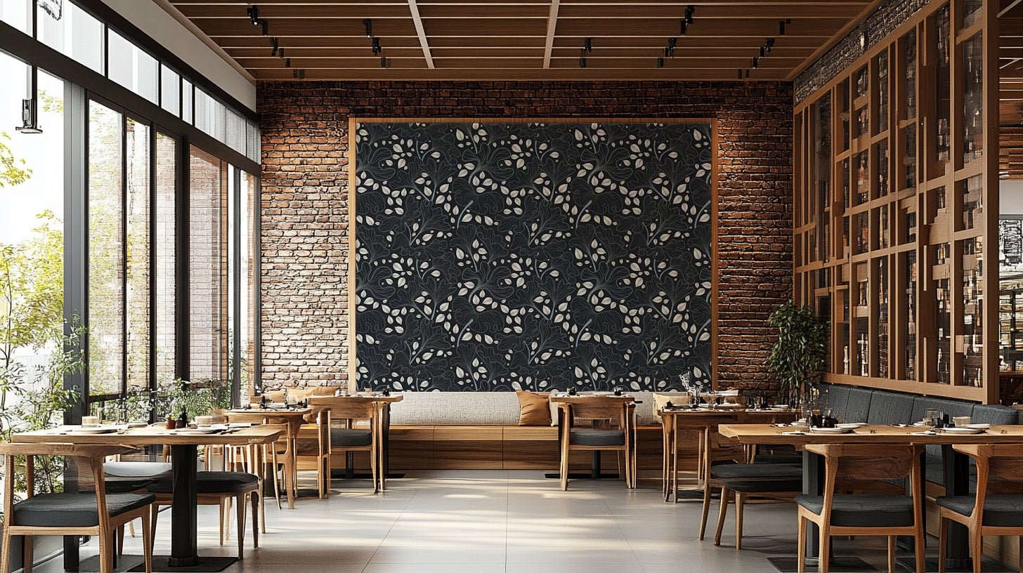 Timeless Ginkgo Garden mural for a bedroom.

