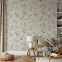 Wallpaper with a soft blue background.

