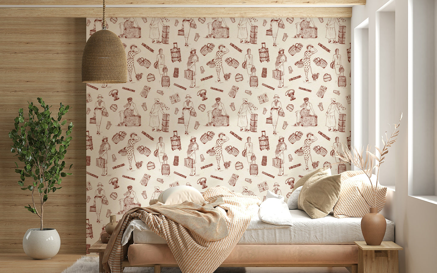 Timeless Tales wallpaper mural showcasing vintage-inspired scenes and ornate details.