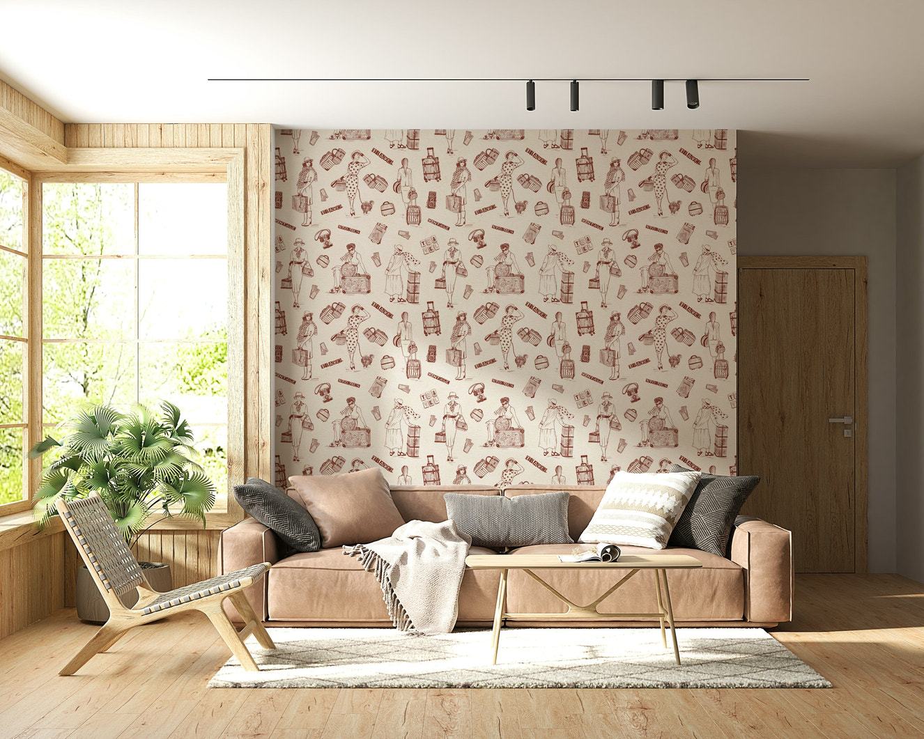 Timeless Tales wallpaper featuring vintage storybook-style illustrations and classic motifs.
