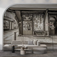 Timeless Toy Storefront Wall Mural showcasing a nostalgic shop window