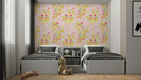 The background color is a light, solid shade like cream or pale blue.
