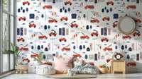 Fun wallpaper featuring fire hydrants


