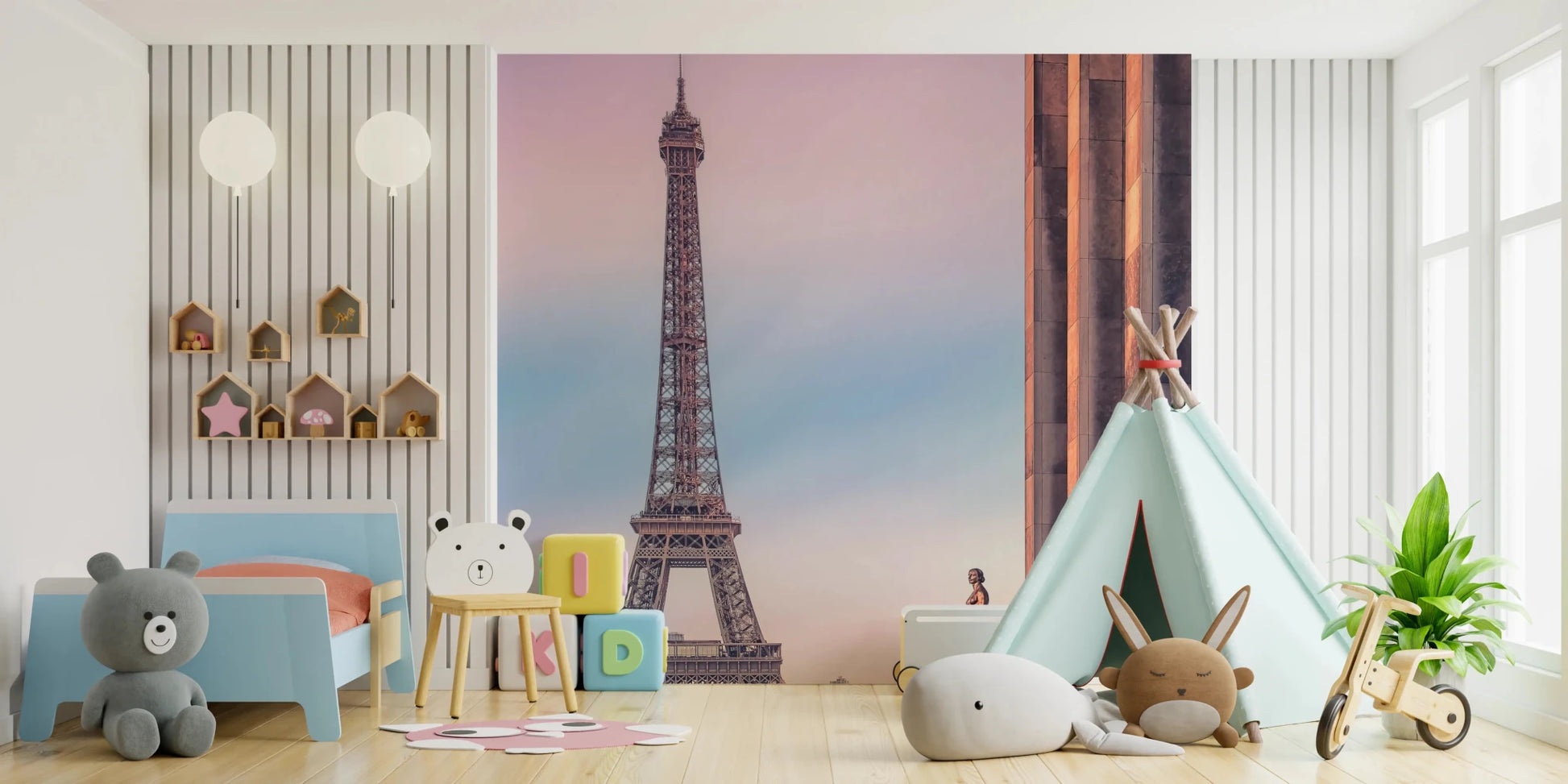Tour Eiffel Sunset Wall Mural