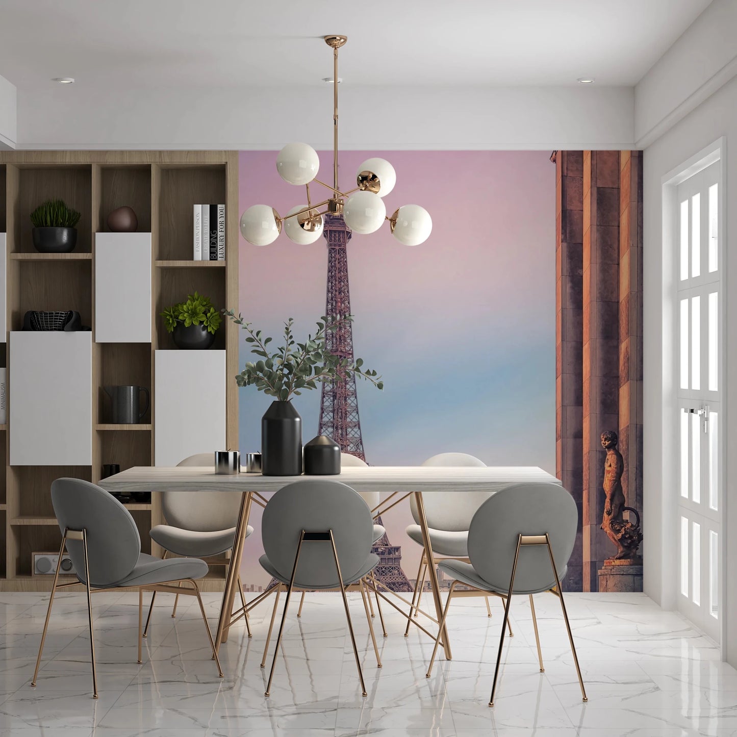 Tour Eiffel Sunset Wall Mural