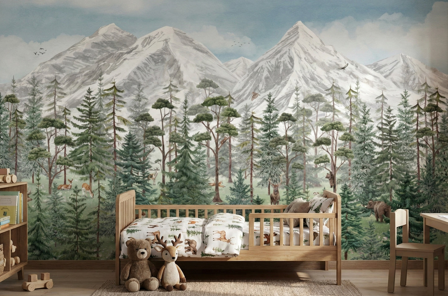 Tranquil Alpine Forest Wall Mural