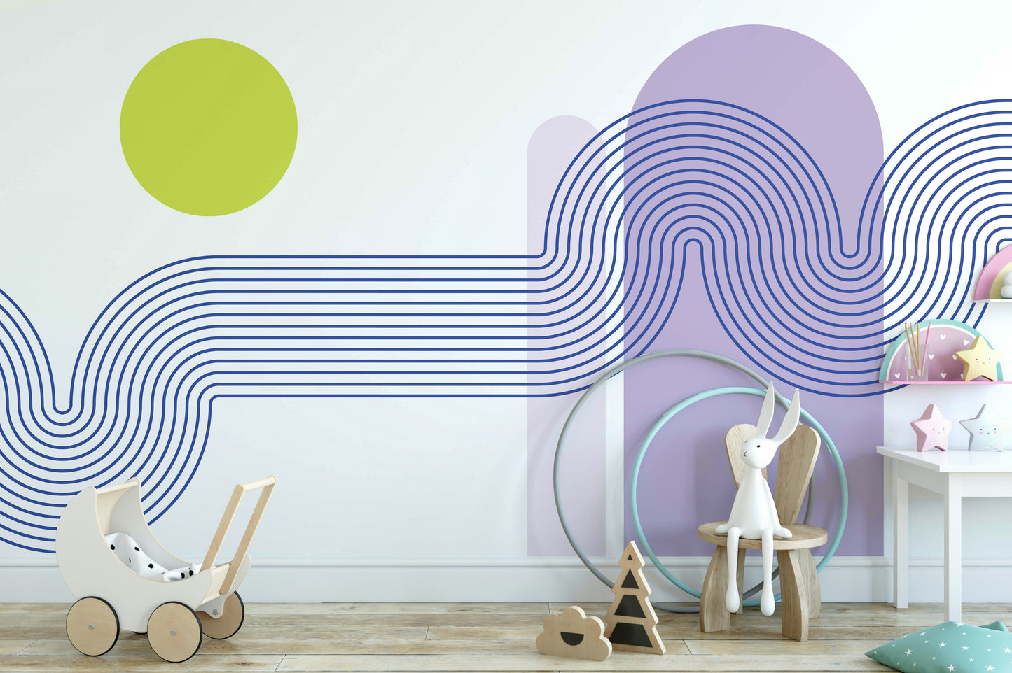 Tranquil Curves Wall Mural for Bedrooms

