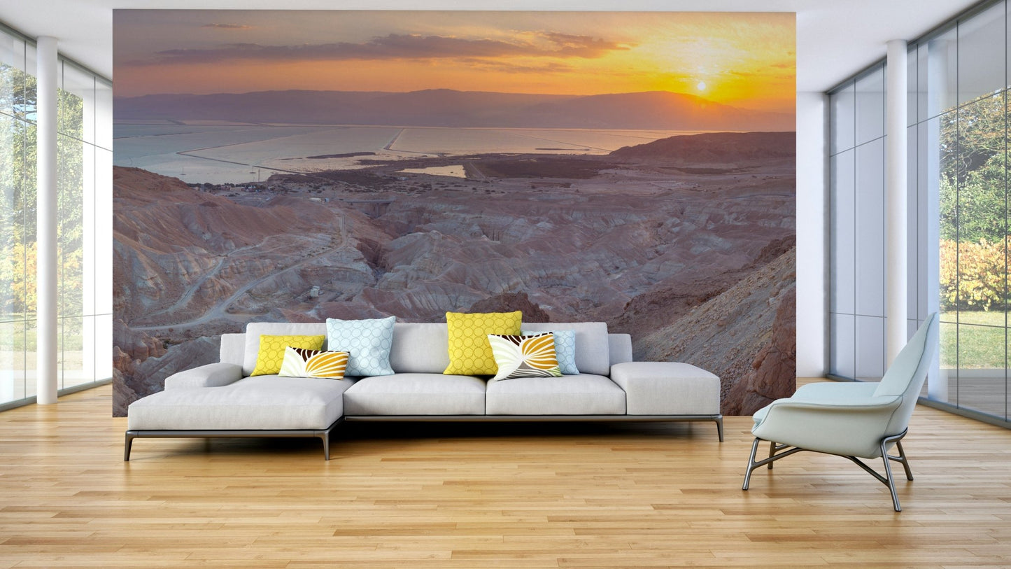 Early morning sun over the desert
