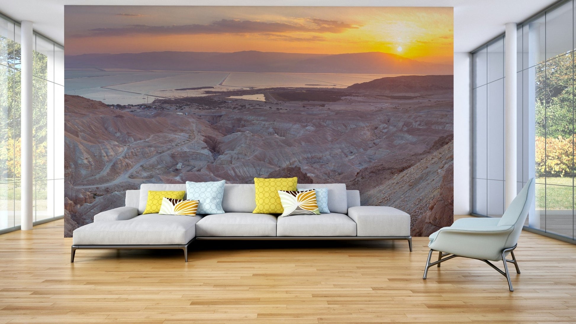 Early morning sun over the desert
